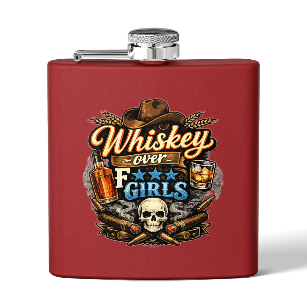 Whiskey Over Fk Girls Flask
