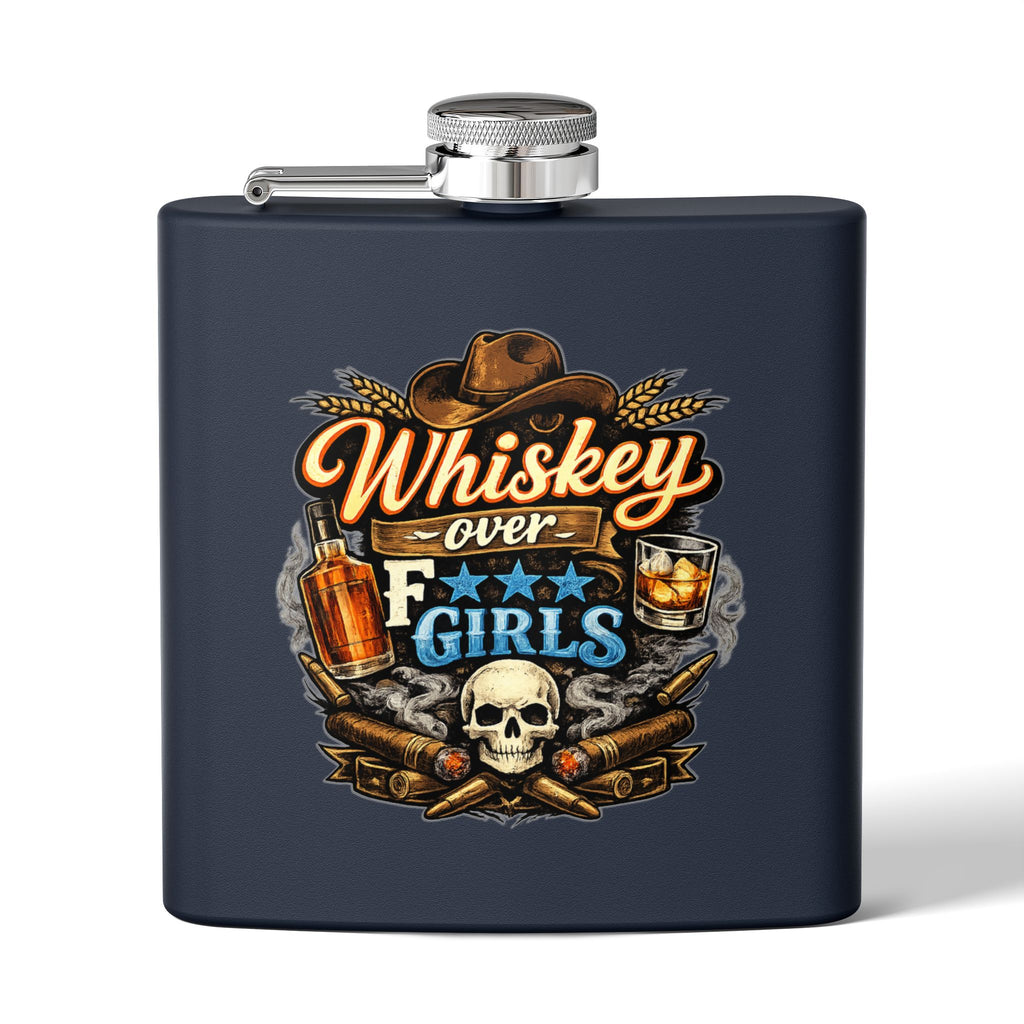 Whiskey Over Fk Girls Flask