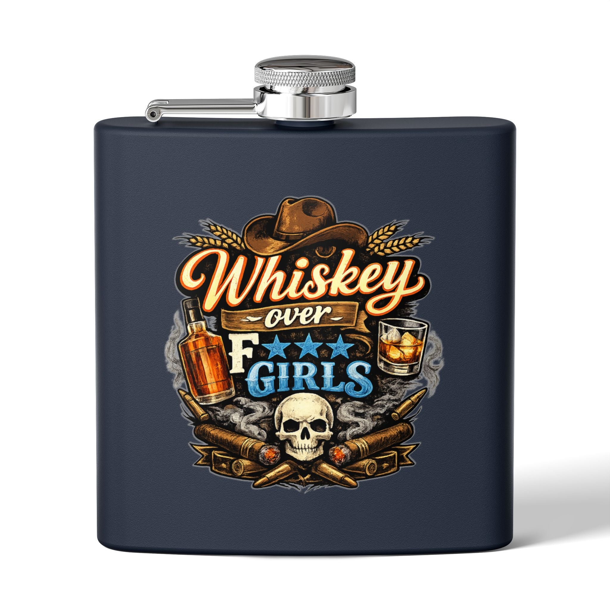 Whiskey Over Fk Girls Flask