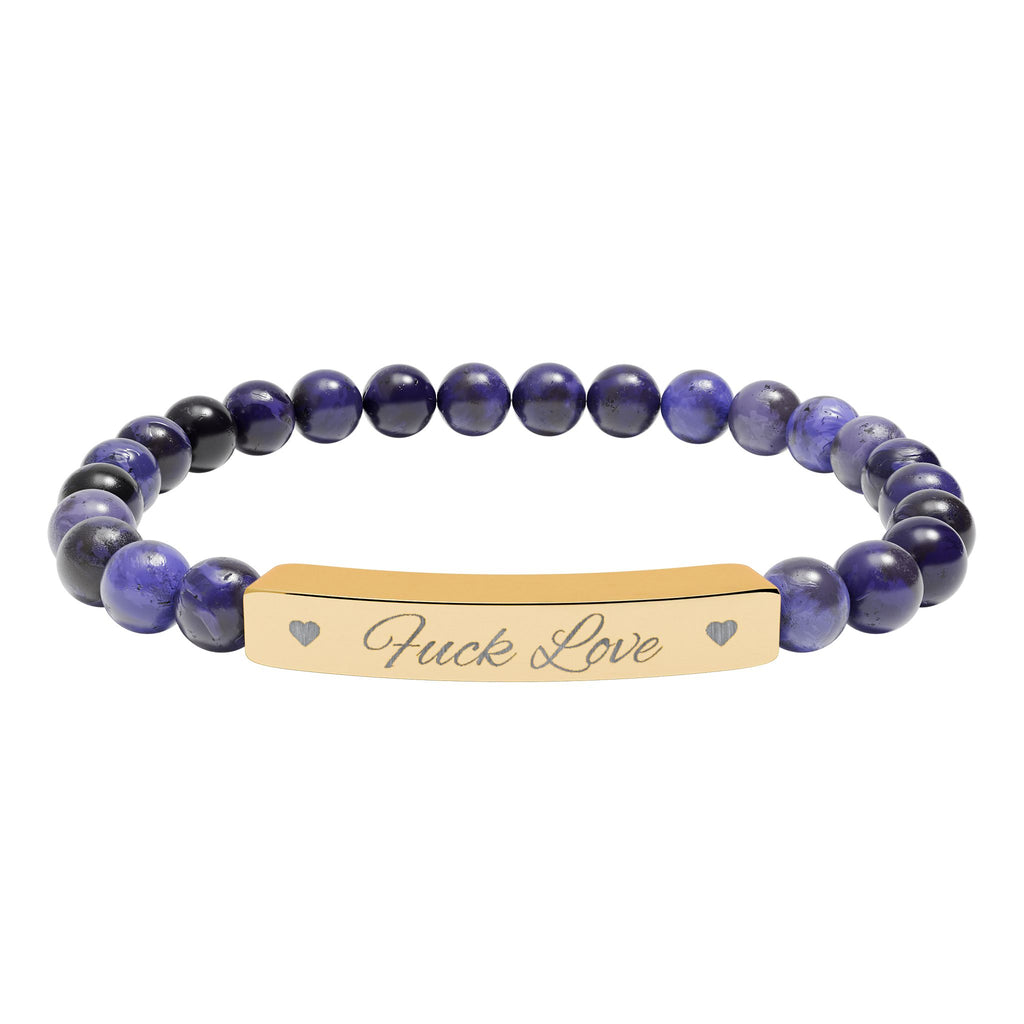Fuck Love Crystal Bracelet