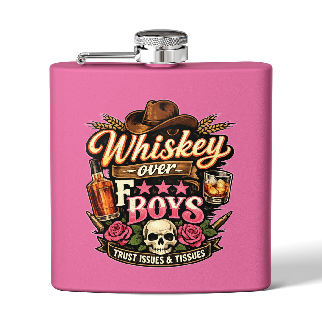 Whiskey Over Fk Boys Flask