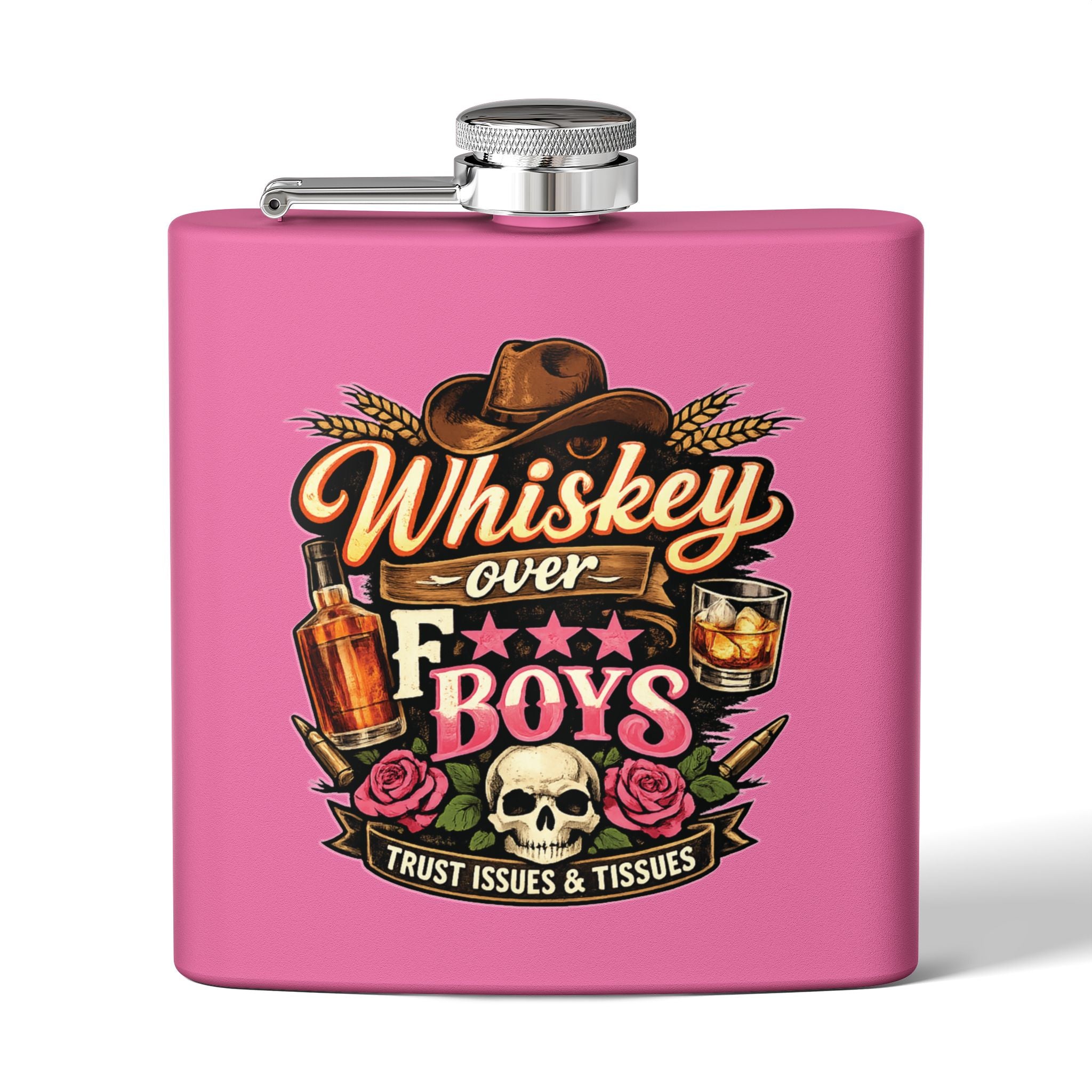 Whiskey Over Fk Boys Flask