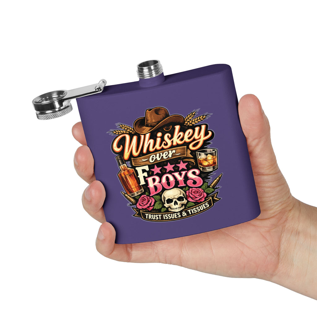 Whiskey Over Fk Boys Flask