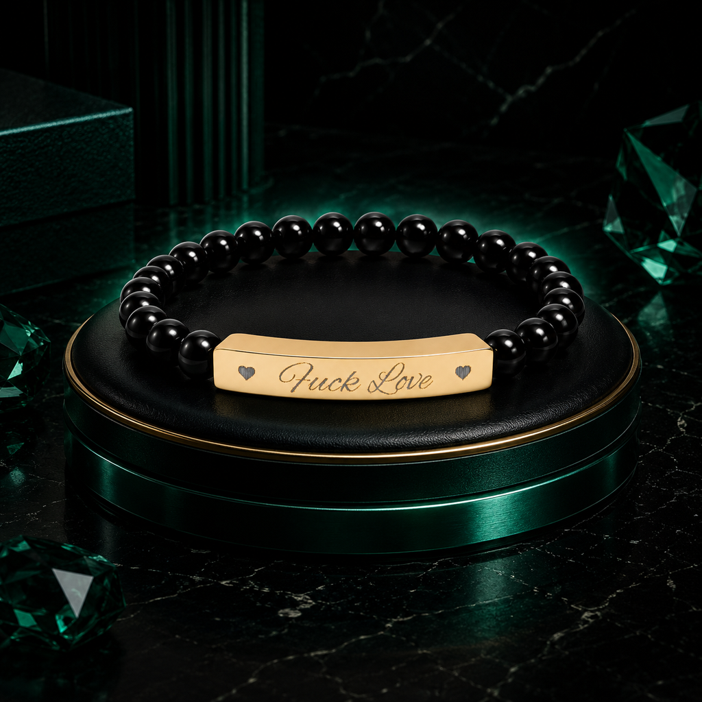 Fuck Love Crystal Bracelet