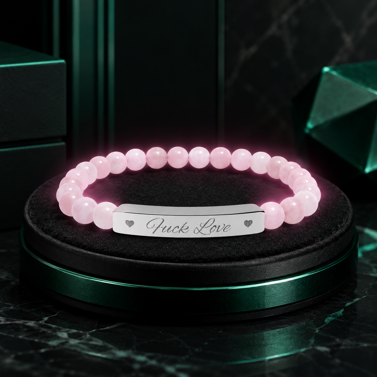 Fuck Love Crystal Bracelet