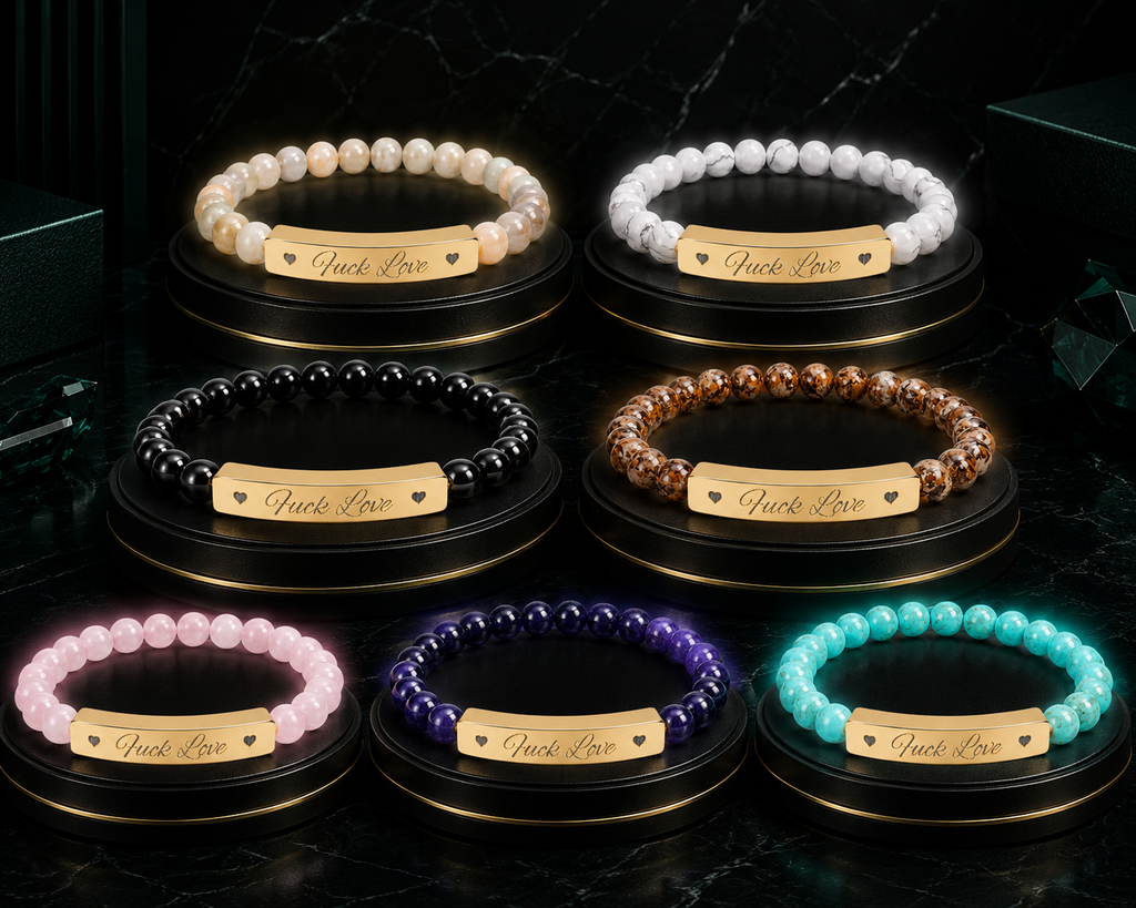 Fuck Love Crystal Bracelet