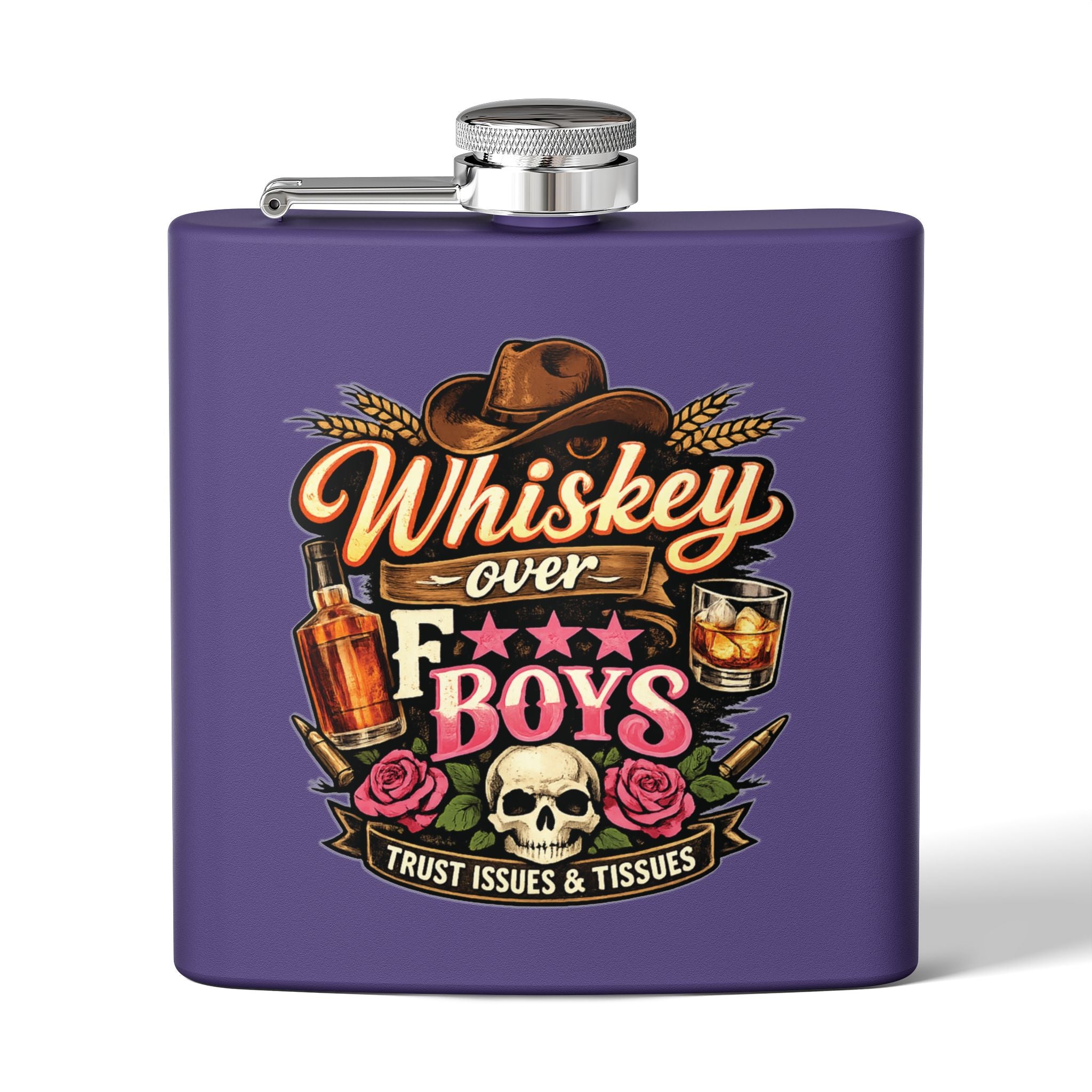 Whiskey Over Fk Boys Flask