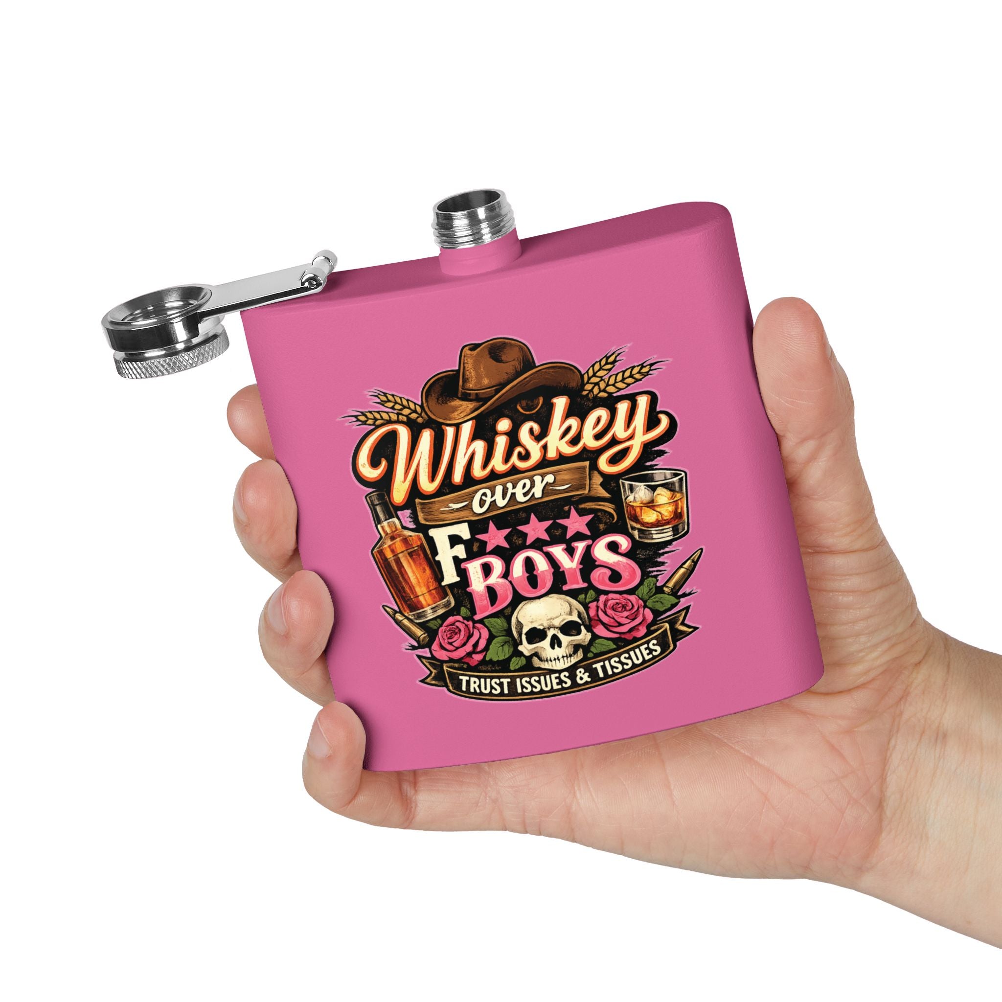 Whiskey Over Fk Boys Flask