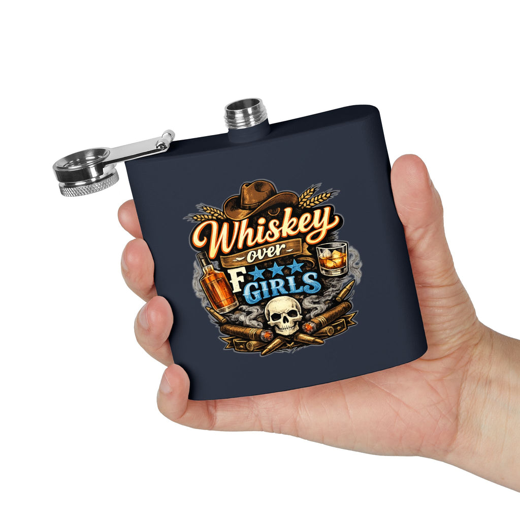 Whiskey Over Fk Girls Flask